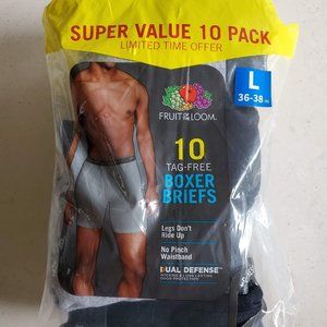 Mens Fruit of the Loom Boxer Briefs ( 10 Pack )